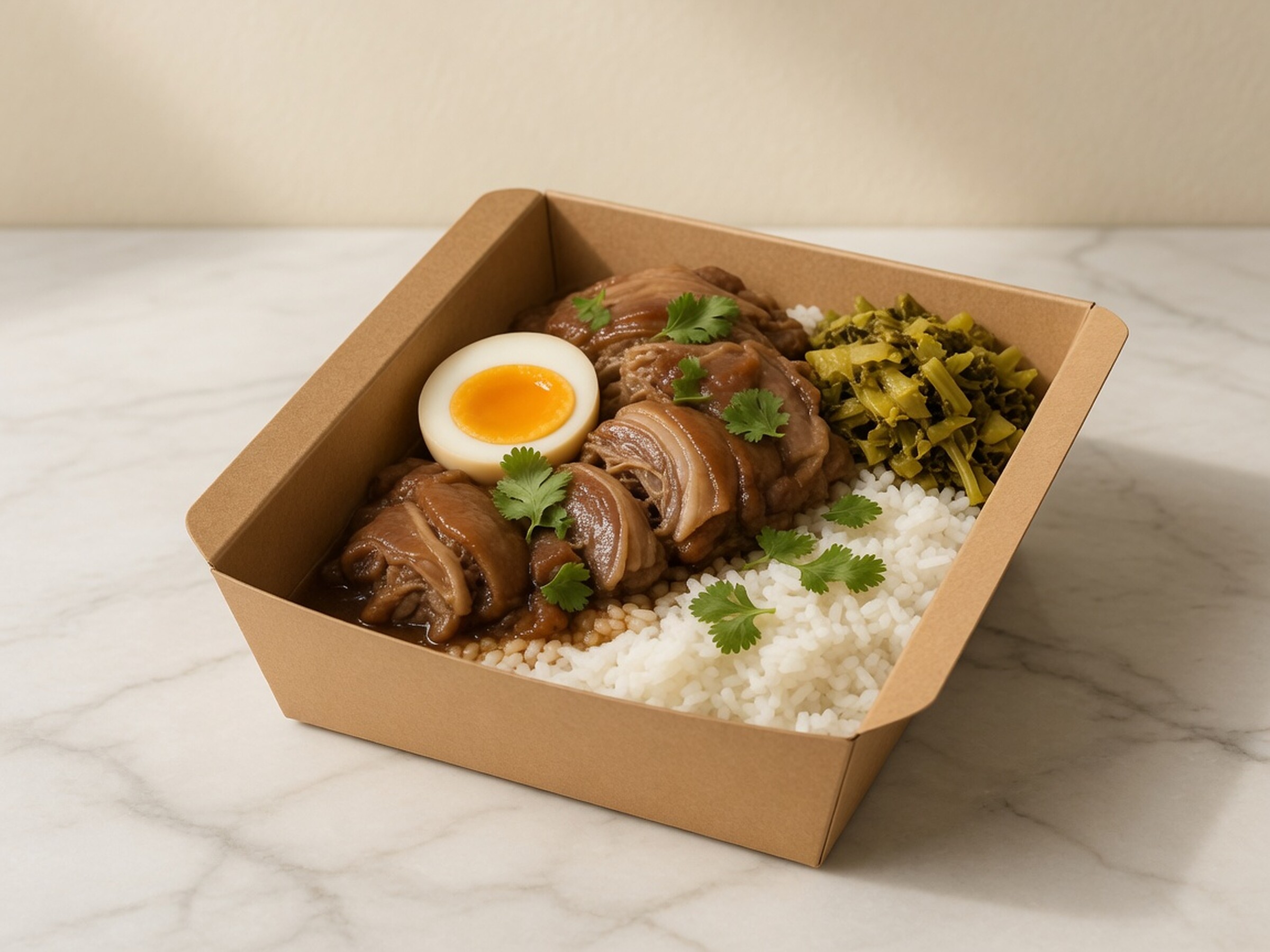 Khao kha moo lunch box